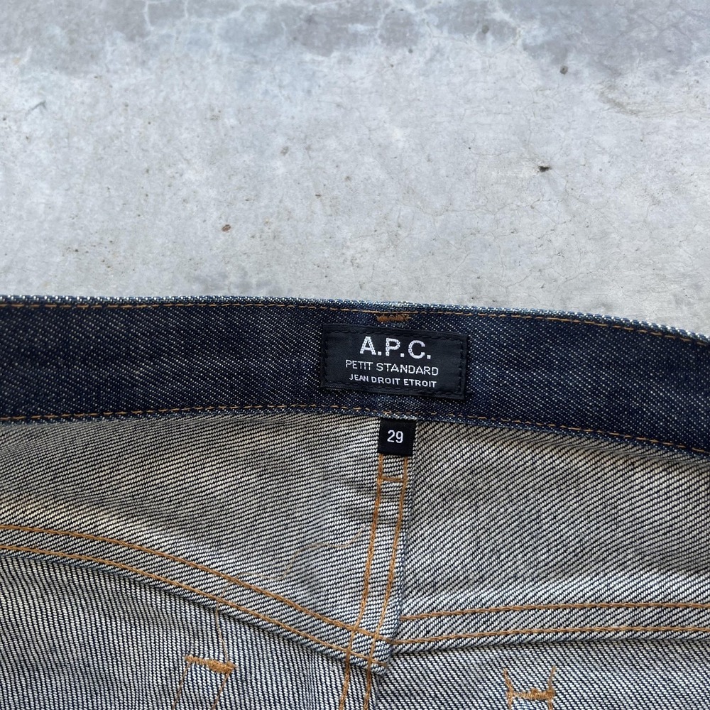 A.P.C. Jeans Mens 29 Petit Standard Selvedge Slim Fit Button Fly Raw - Picture 6 of 12